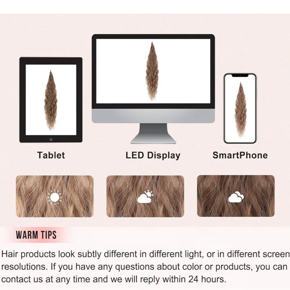 Wrap-Around Wavy Ponytail Extension 26” – Medium Brown with Highlights NEW
